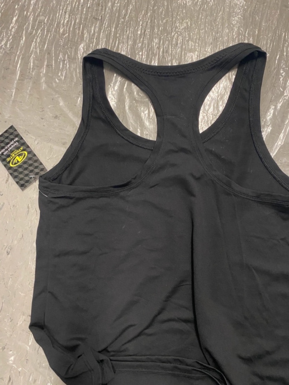 Athletic Works Black Racerback Performance Tank - Picture 3 of 3